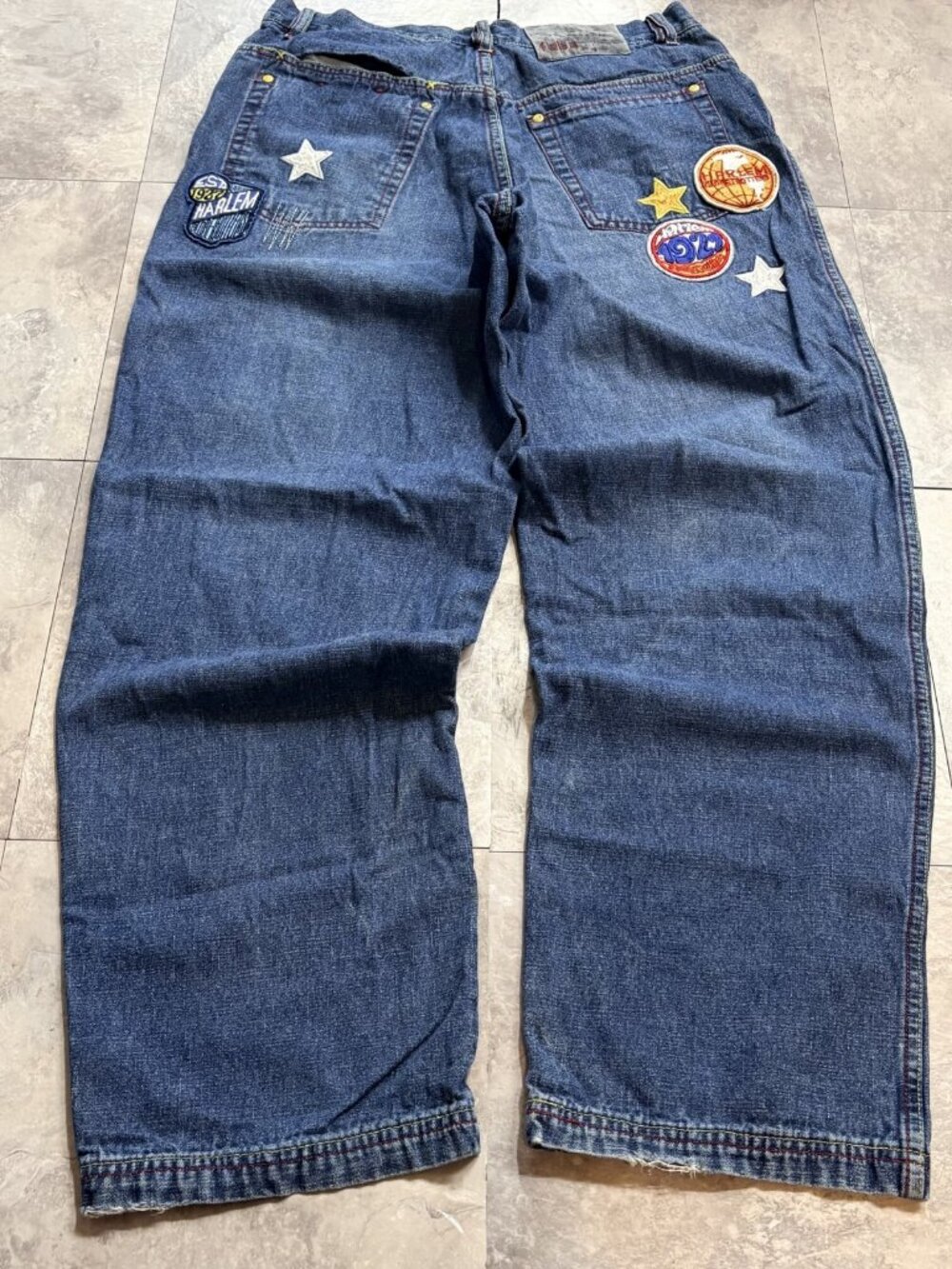 Platinum FUBU Harlem Globetrotters Baggy Jeans